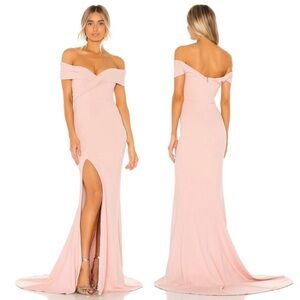 Nookie Neptune Gown Maxi Dress Train Gala Formal Party Guest Black Tie